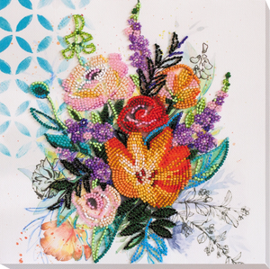 Bead Embroidery Kit Mid-sized bead embroidery kit Blooming flowers