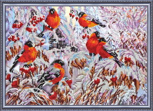 Bead Embroidery Kit Main Bead Embroidery Kit Bullfinches
