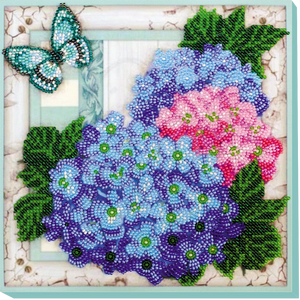 Bead Embroidery Kit Mid-sized bead embroidery kit Gentle hydrangeas