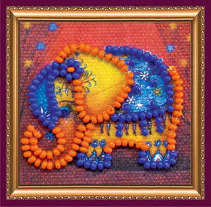Magnets Bead Embroidery Kit Mini Magnets Bead embroidery kit Orange elephant