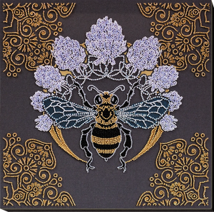 Bead Embroidery Kit Main Bead Embroidery Kit Bee in clover