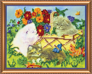 Bead Embroidery Kit Kittens
