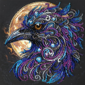 Bead Embroidery Kit Mini Bead embroidery kit Amber gaze (Animals and birds)