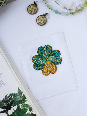 Cross Stitch Kit On Clothes Cross-stitch kits Good luck leaf-1