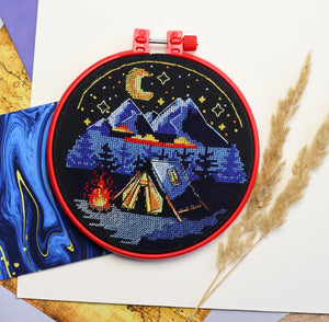 Cross Stitch Kit Cross-stitch kits Around the campfire
