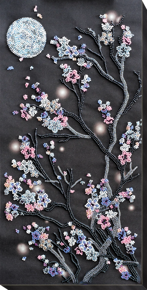 Bead Embroidery Kit Main Bead Embroidery Kit Night sakura