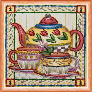 Bead Embroidery Kit Mini Bead embroidery kit Tea-party