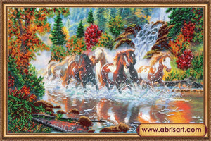Bead Embroidery Kit Main Bead Embroidery Kit Seven horses