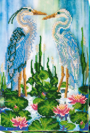 Bead Embroidery Kit Main Bead Embroidery Kit Herons