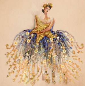 Bead Embroidery Kit Mid-sized bead embroidery kit Star waltz