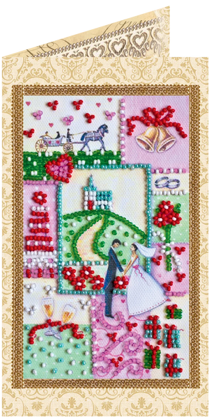 Postcards Bead Embroidery Kit Happy Wedding – 6