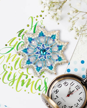 Brooch Embroidery Kit Decoration Snowflake little