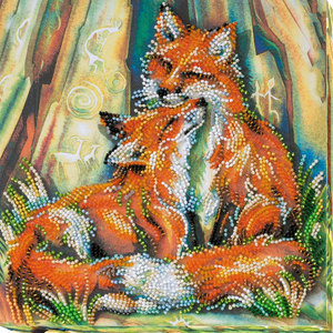Bead Embroidery Kit Mid-sized bead embroidery kit Small foxes