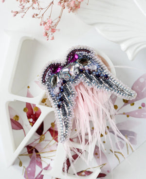 Brooch Embroidery Kit Decoration Wing