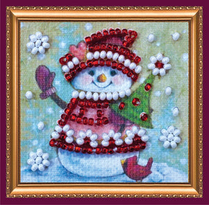 Magnets Bead Embroidery Kit Mini Magnets Bead embroidery kit Winter guest