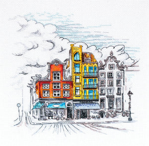 Cross Stitch Kit Cross-stitch kits Colored town-2