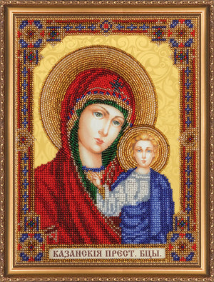 Bead Embroidery Kit Main Bead Embroidery Kit Home iconostasis «Our Lady»