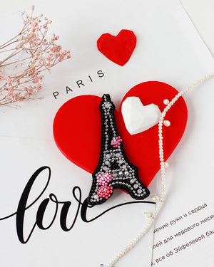Brooch Embroidery Kit Decoration Heart of France