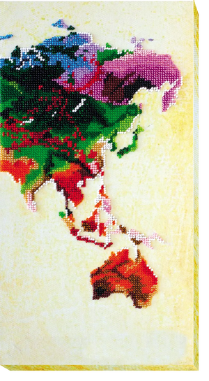 Bead Embroidery Kit Main Bead Embroidery Kit World map - 3