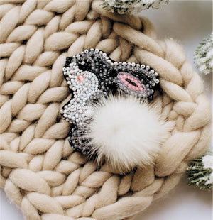Brooch Embroidery Kit Decoration Bunny