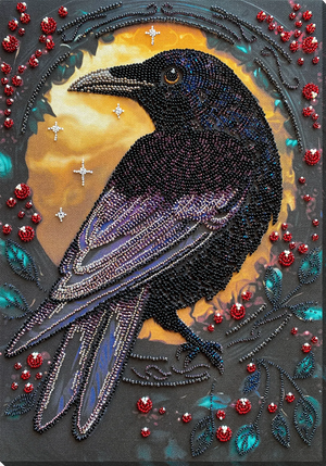 Bead Embroidery Kit Main Bead Embroidery Kit Black raven