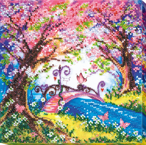 Bead Embroidery Kit Mid-sized bead embroidery kit Bridge into the spring