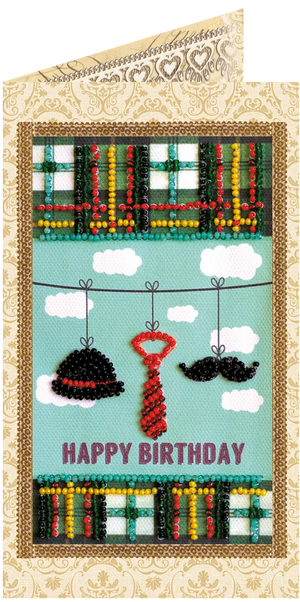 Postcards Bead Embroidery Kit Postcard Bead embroidery kit Gentleman's set