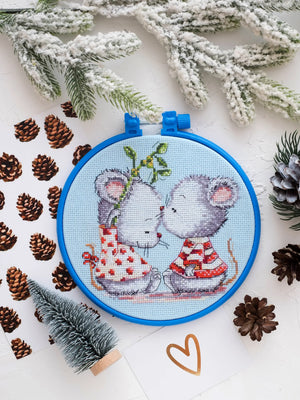 Cross Stitch Kit Cross-stitch kits Fallen in love mice