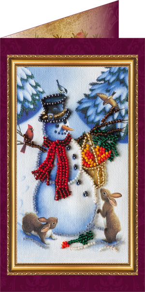 Postcards Bead Embroidery Kit Postcard Bead embroidery kit Merry Christmas – 2