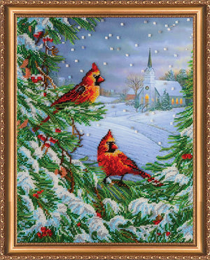 Bead Embroidery Kit Main Bead Embroidery Kit February frost