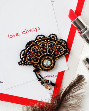 Brooch Embroidery Kit Decoration Fan