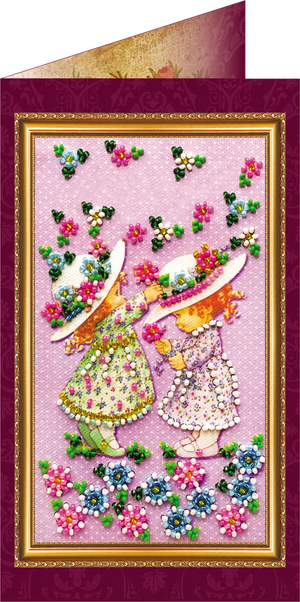 Postcards Bead Embroidery Kit Postcard Bead embroidery kit Happy Birthday – 2