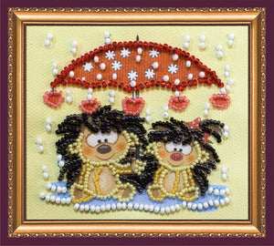 Magnets Bead Embroidery Kit Magnets Bead embroidery kit Hedgehogs under an umbrella