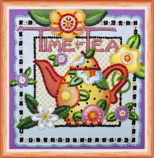 Bead Embroidery Kit Mini Bead embroidery kit Teatime