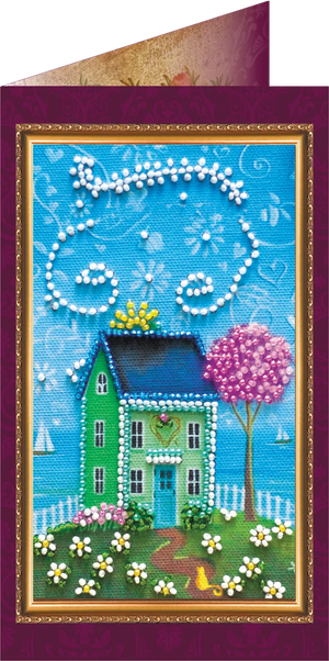 Postcards Bead Embroidery Kit Postcard Bead embroidery kit Happy housewarming – 1