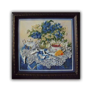 Bead Embroidery Kit Main Bead Embroidery Kit Forget-me-nots