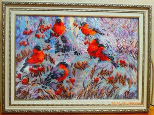 Bead Embroidery Kit Main Bead Embroidery Kit Bullfinches