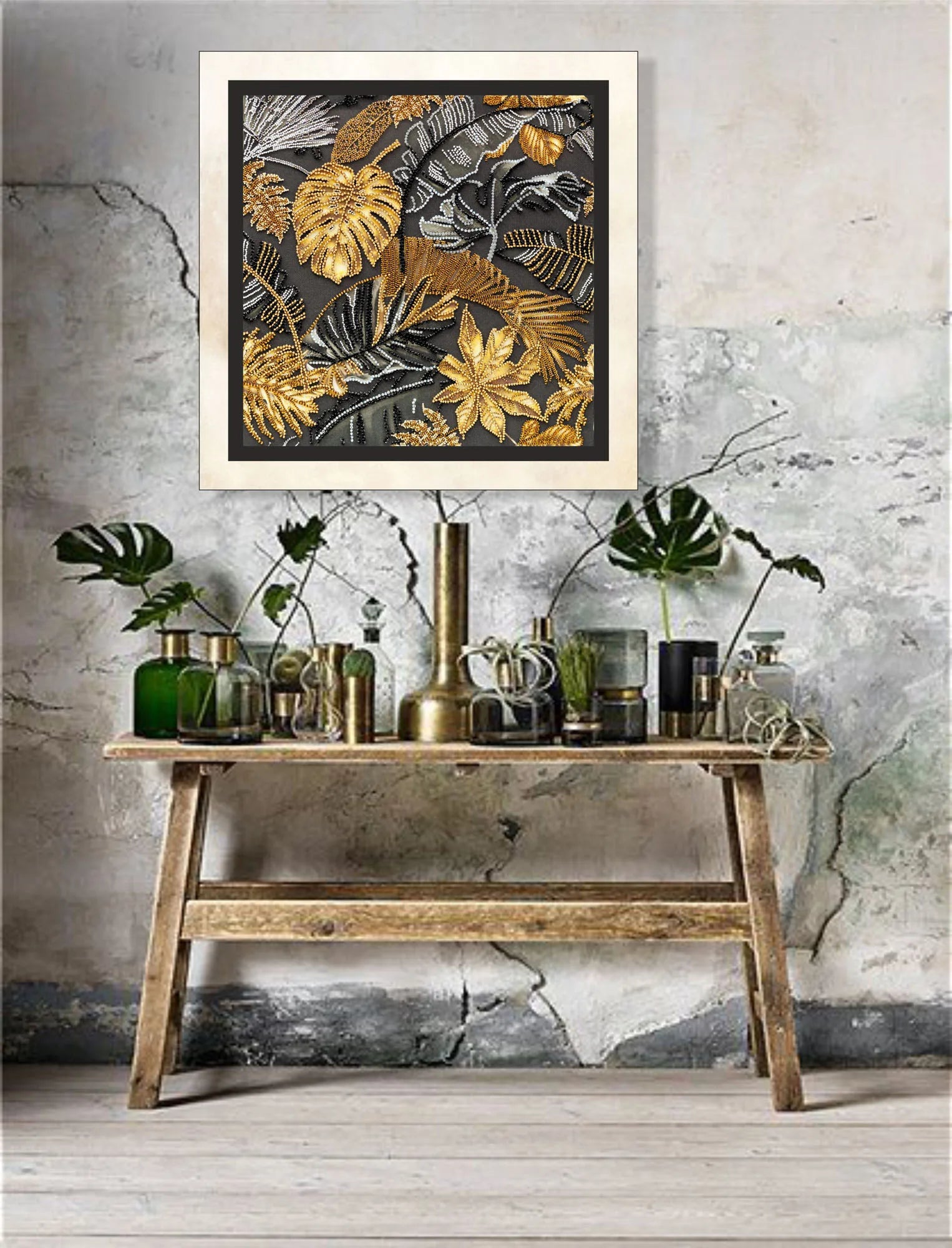 Bead Embroidery Kit Main Bead Embroidery Kit Golden Tropics