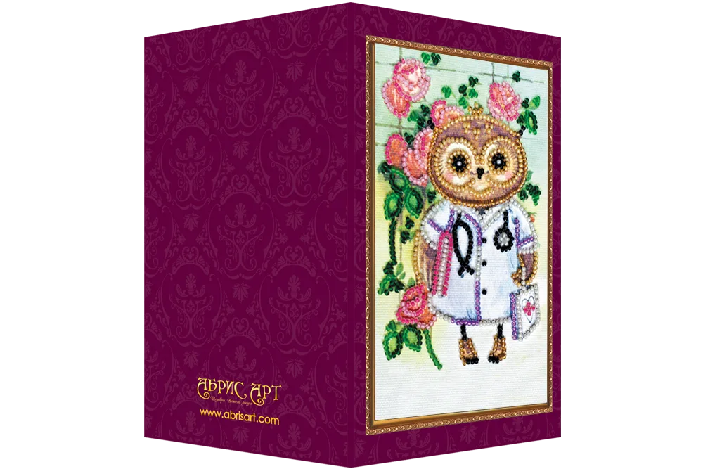 Postcards Bead Embroidery Kit Postcard Bead embroidery kit Best doctor – 2