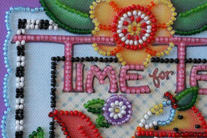 Bead Embroidery Kit Mini Bead embroidery kit Teatime