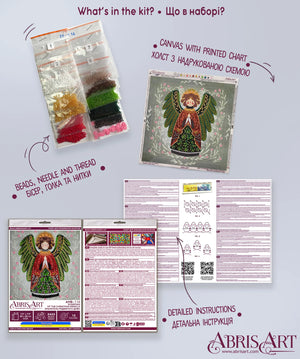 Bead Embroidery Kit Mid-sized bead embroidery kit Guardian of the Christmas Miracle