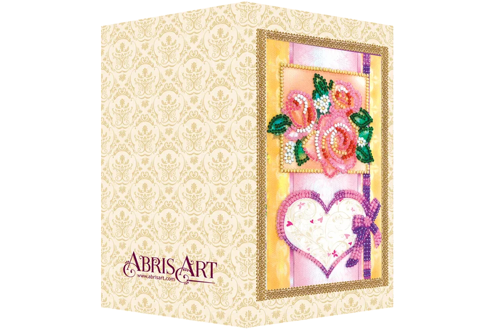 Postcards Bead Embroidery Kit Postcard Bead embroidery kit With love-4