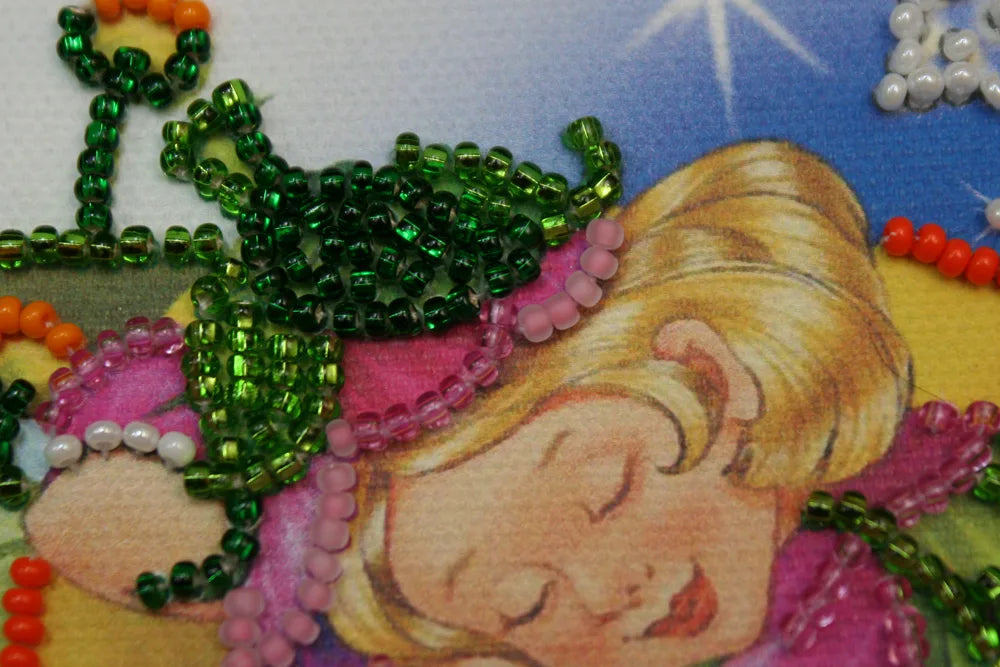 Bead Embroidery Kit Mini Bead embroidery kit Sleeping fairy