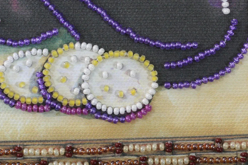 Bead Embroidery Kit Mini Bead embroidery kit Eggplant