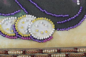 Bead Embroidery Kit Mini Bead embroidery kit Eggplant
