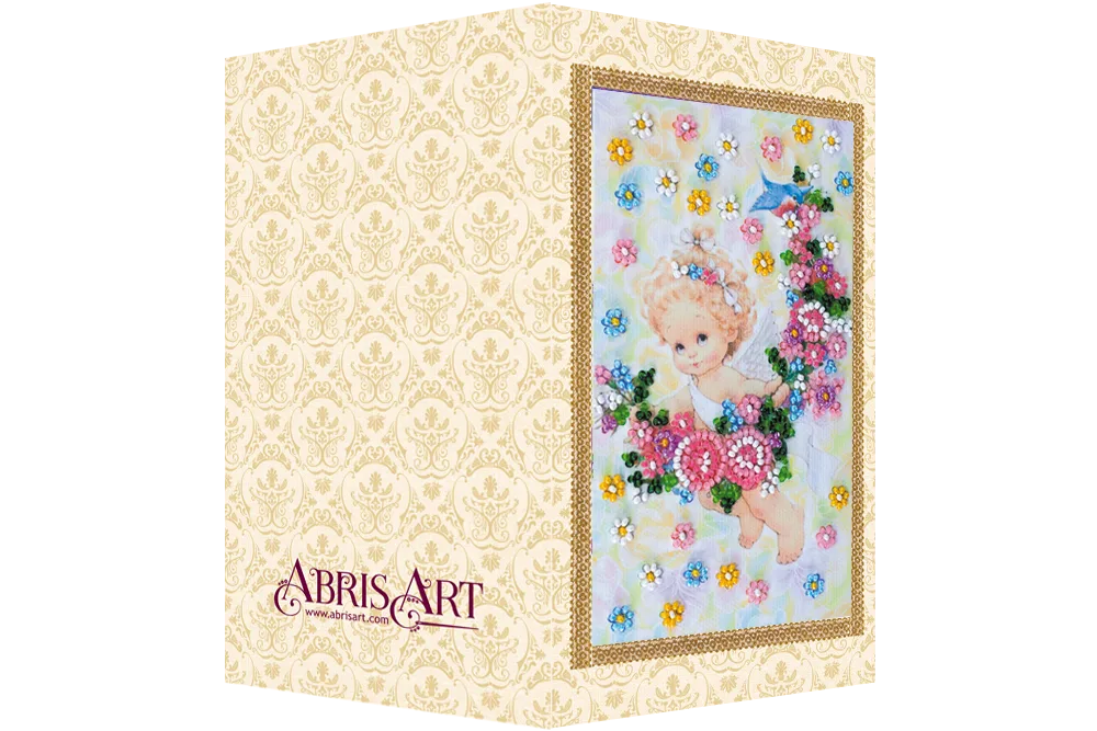 Postcards Bead Embroidery Kit Postcard Bead embroidery kit Present angel