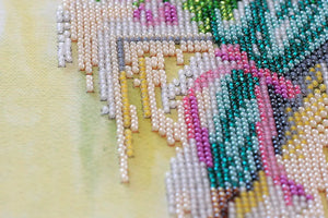 Bead Embroidery Kit Mid-sized bead embroidery kit Umbrella and tulips