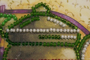 Bead Embroidery Kit Mini Bead embroidery kit Violet tea