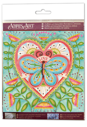 Bead Embroidery Kit Mini Bead embroidery kit Summer heart