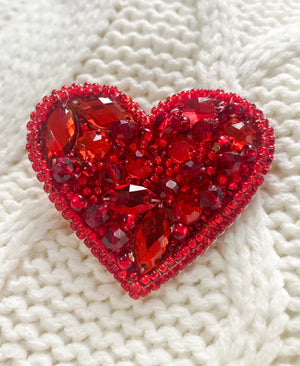Brooch Embroidery Kit Decoration Little heart (Decoration)